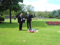 Branch Secretary & Arnie Brassey after the wreath had been laid.